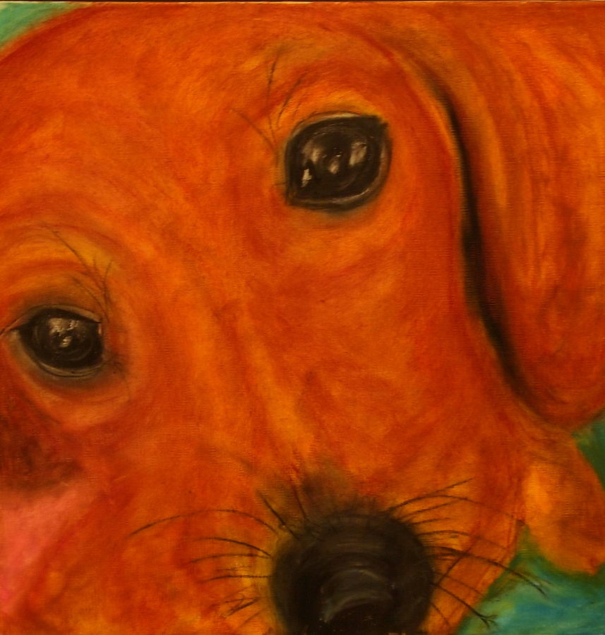 Lucy the Doxy Painting by Laura  Grisham