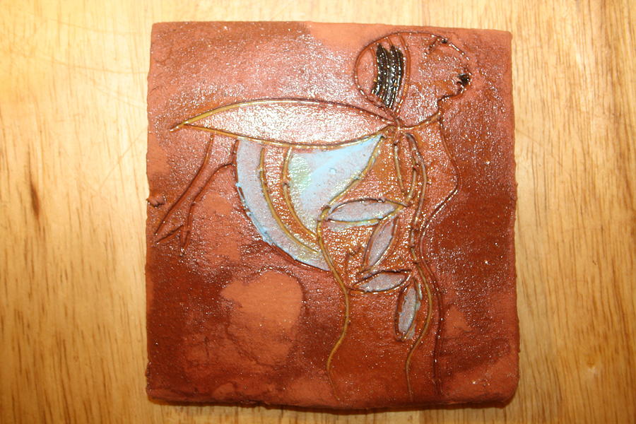 Mabel - tile #1 Ceramic Art by Gloria Ssali