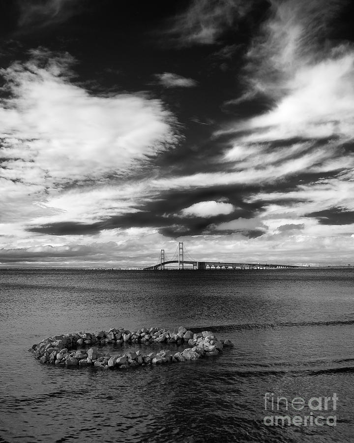 Mackinac Bridge - Infrared 02 Photograph by Larry Carr