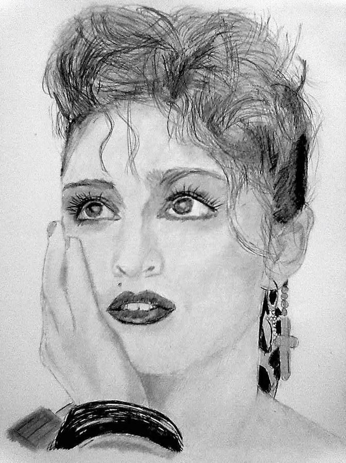 Madonna Drawing by Diane Leuzzi - Pixels