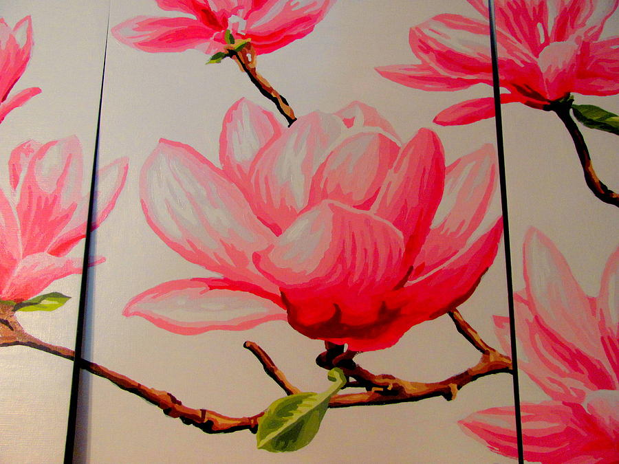 Acrylic Painting - Magnolien #1 by Amy Bradley