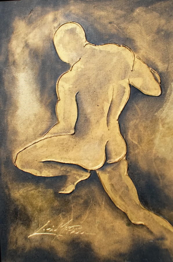 Nude Painting - Male Figure #1 by Lori McPhee