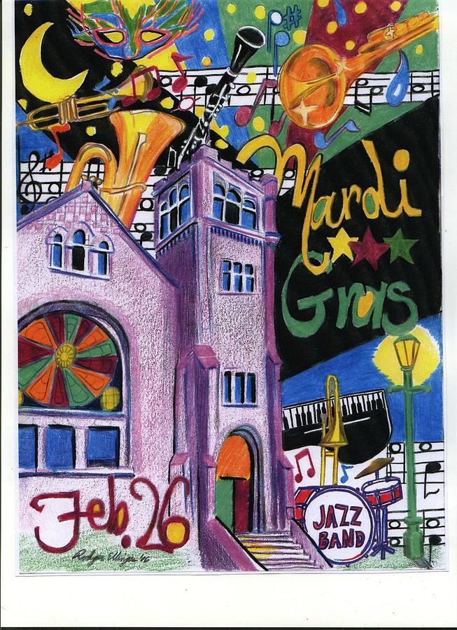 Mardi Gras #1 Painting by Rodger Ellingson