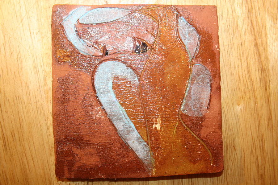Maria - tile #1 Ceramic Art by Gloria Ssali