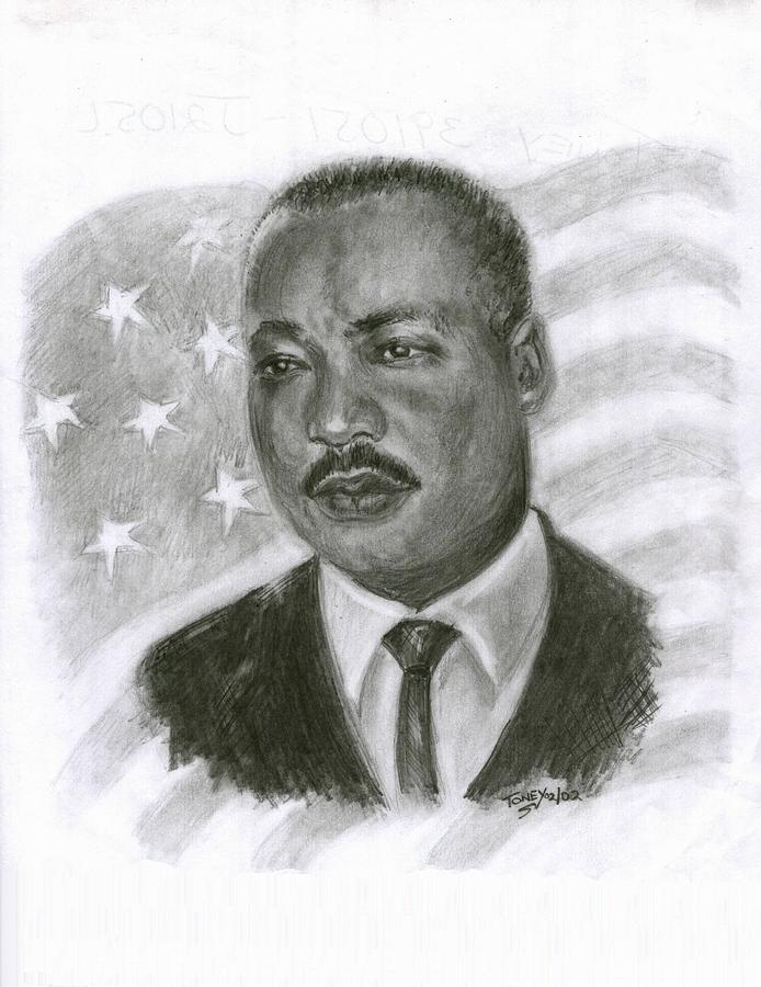 Martin Luther King Drawing by Daniel Toney Pixels