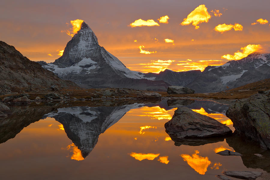 Sunset Photograph - Matterhorn Sunset #1 by Mark Haley