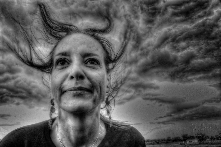 Portrait Photograph - May-Belle Chasing The Wind #1 by John Herzog