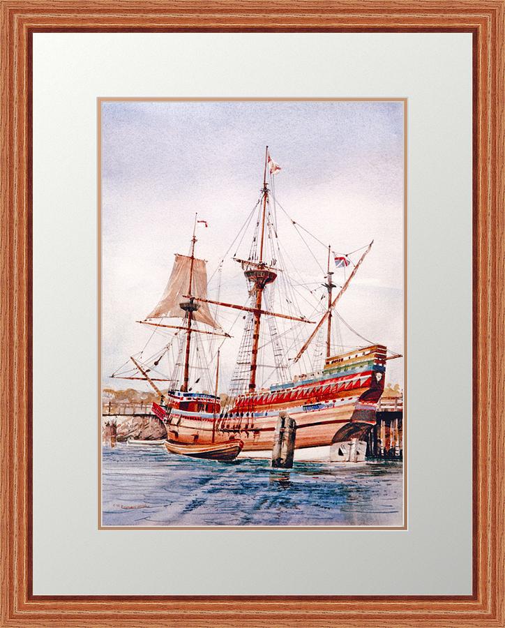 Boat Painting - Mayflower II #1 by P Anthony Visco
