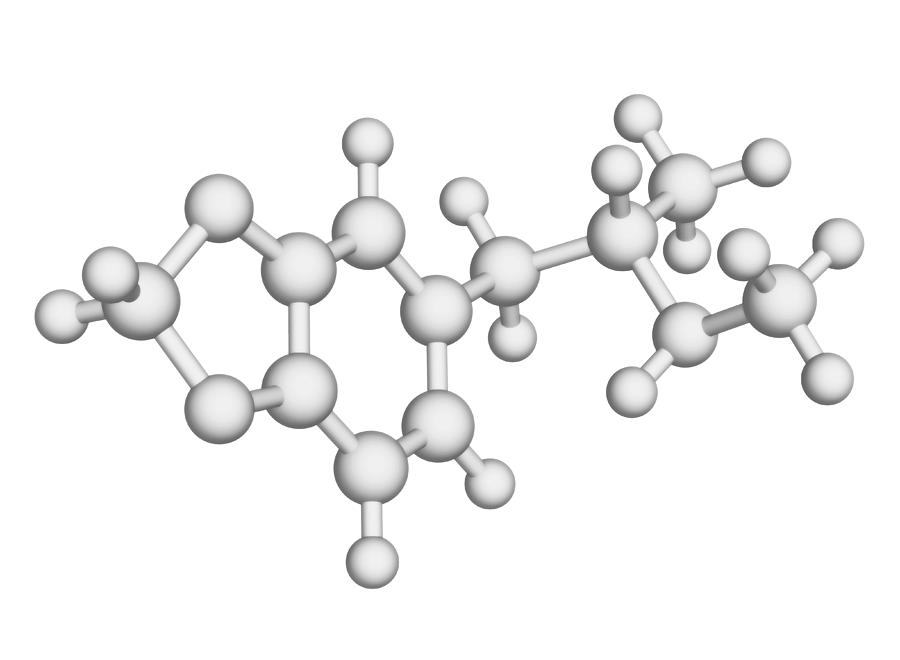 Horizontal Digital Art - Mdma Drug Molecule #1 by Laguna Design