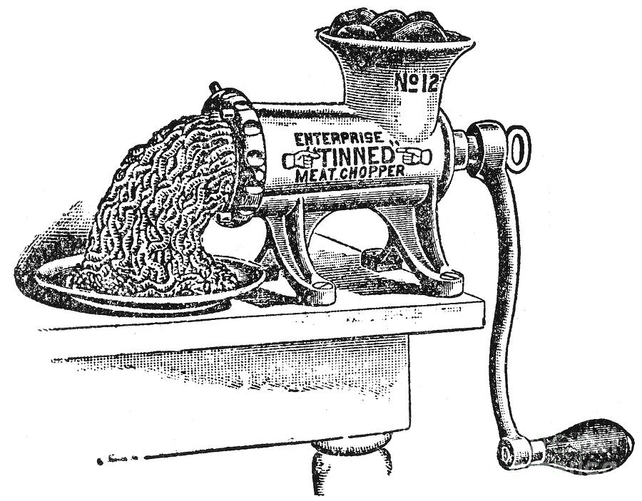 Meat Grinder, 1900 #1 Photograph by Granger