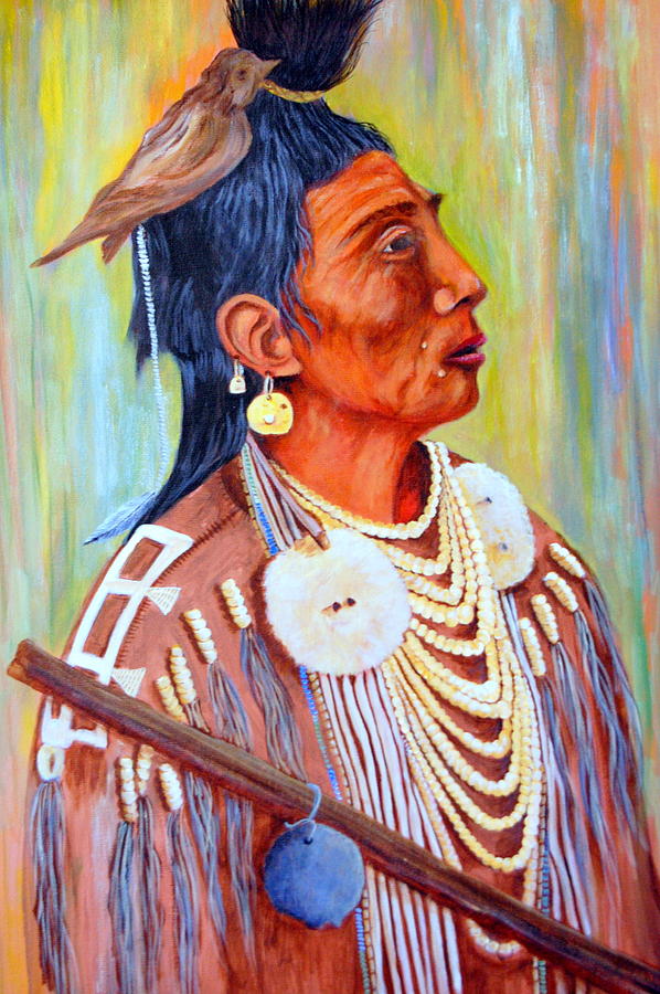 Bird Painting - Medicine Crow-Warrior #1 by Janna Columbus