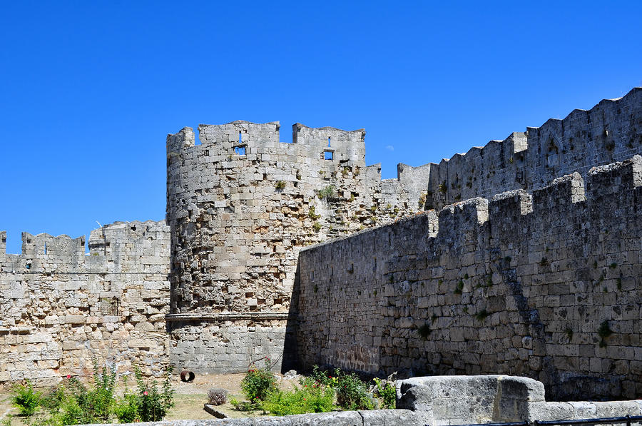 Castle Photograph - Medieval fortress of Rhodes. #1 by Fernando Barozza