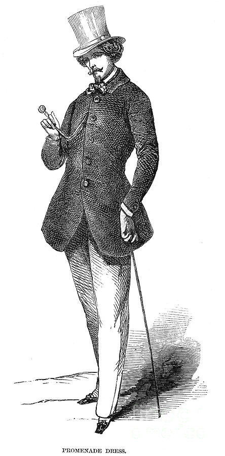 Mens Fashion, 1850 #1 Photograph by Granger