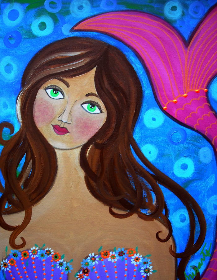 Mermaid Goddess #1 Painting by Pristine Cartera Turkus