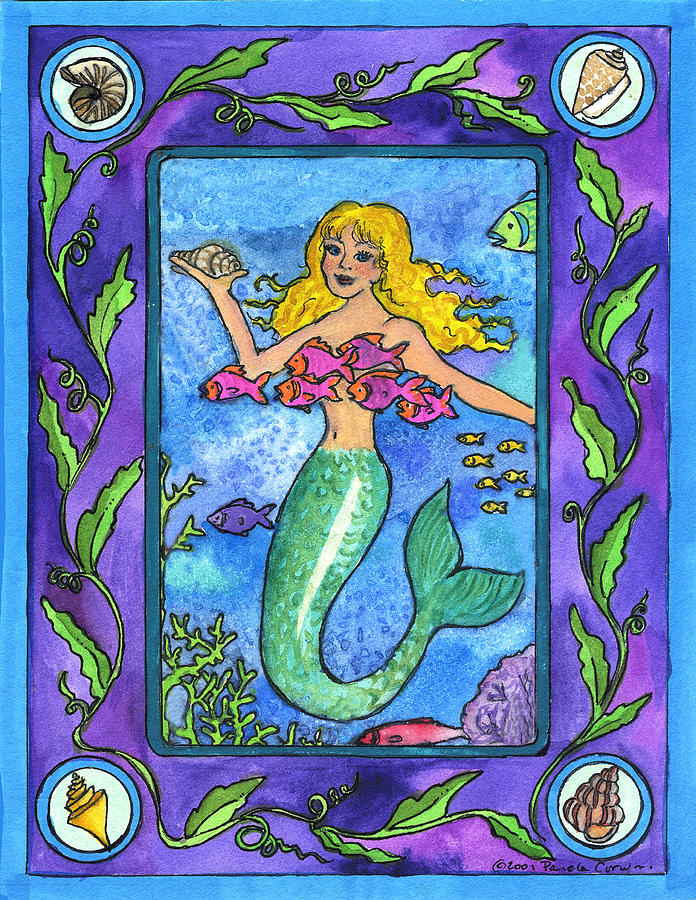 Mermaid #1 Painting by Pamela  Corwin