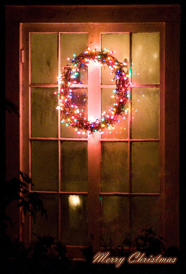 Merry Christmas Wreath #1 Photograph by David Arment