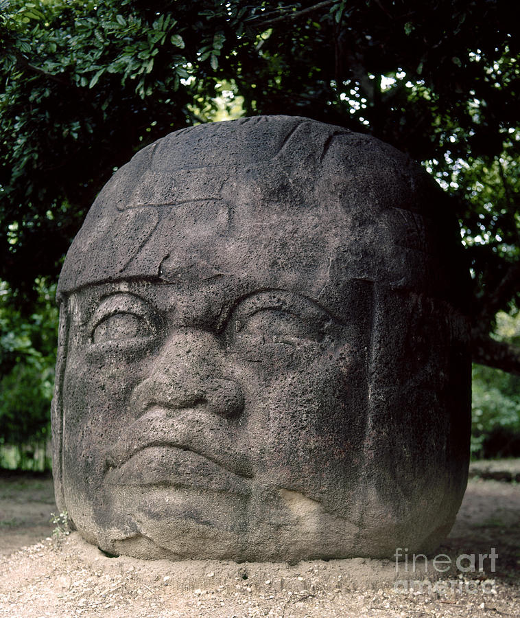 Olmec Head Photograph by Granger