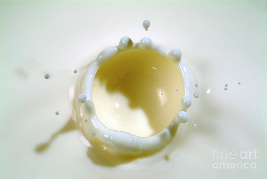 Abstract Photograph - Milk splashing into the air #1 by Sami Sarkis