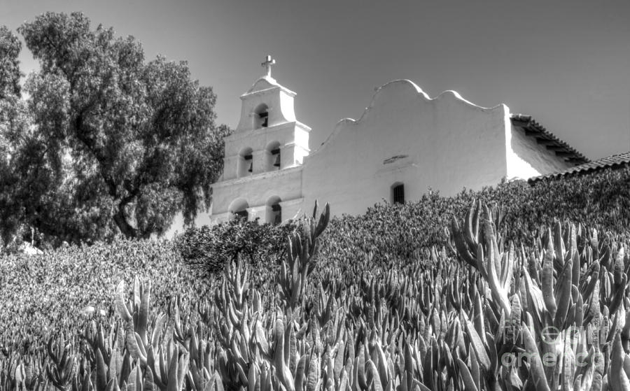 Mission San Diego de Alcala Monochrome #1 Photograph by Bob Christopher