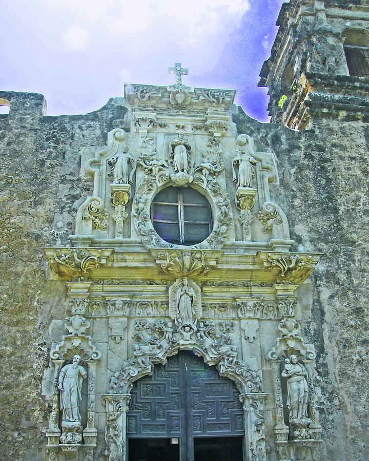 Mission San Jose San Antonio #1 Digital Art by Lizi Beard-Ward