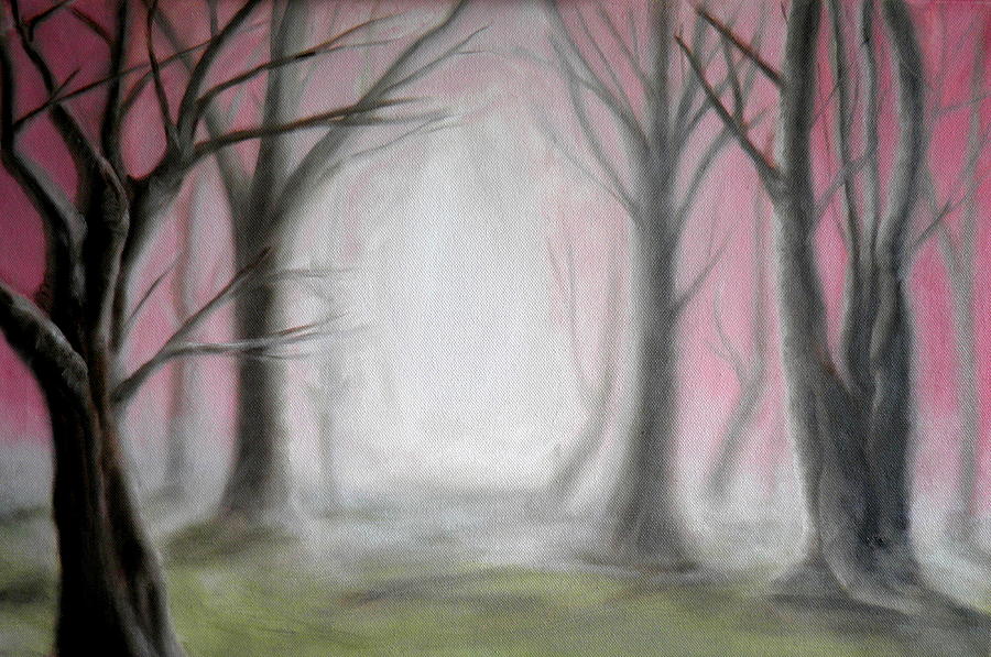 Misty Woods Painting by Ida Eriksen