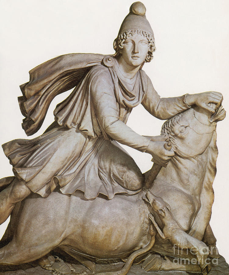 Mithras Slaying The Great Bull Photograph by Photo Researchers