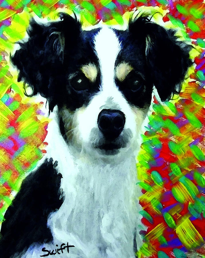 Dog Painting - Mixed Breed Dog #1 by Char Swift