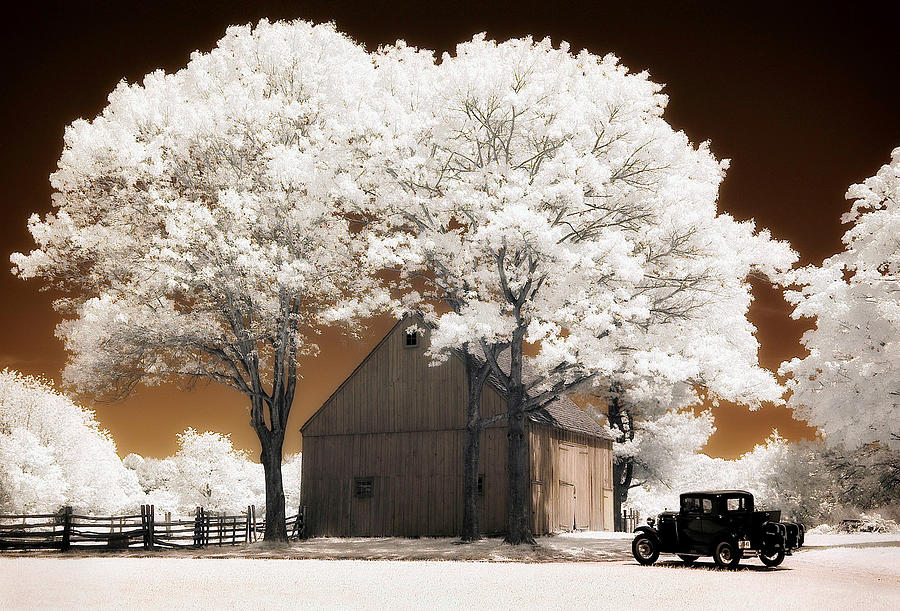 Model A and Old Barn #1 Photograph by Steve Zimic