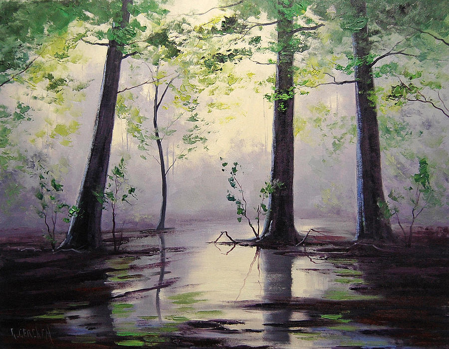 Tree Painting - Montana Swamp #1 by Graham Gercken
