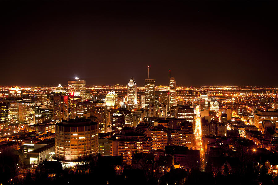 Montreal At Night by Martin Rochefort