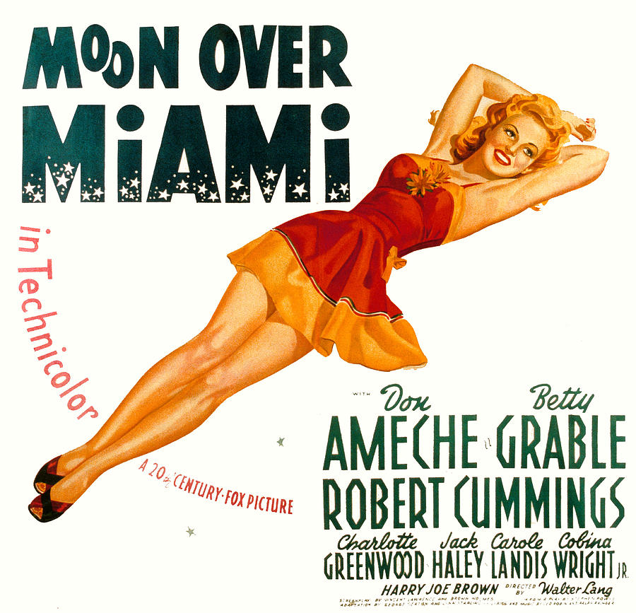 Movie Photograph - Moon Over Miami, Betty Grable, 1941 #1 by Everett