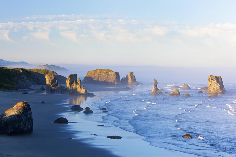 Beach Photograph - Morning Light Adds Beauty To Fog #1 by Craig Tuttle