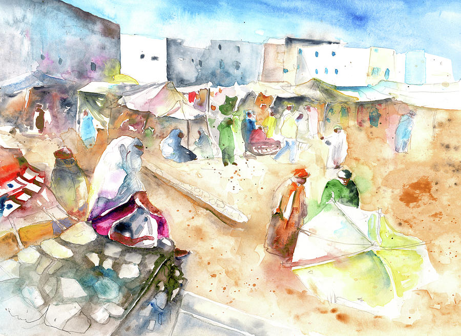 Moroccan Market 01 Painting by Miki De Goodaboom