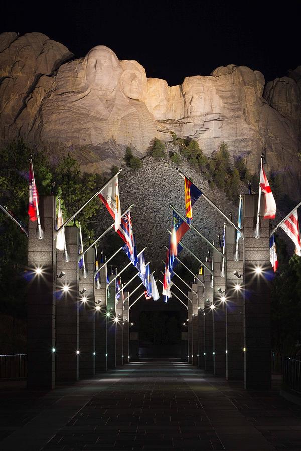 Rushmore Photograph - Mount Rushmore at Night #1 by Twenty Two North Photography