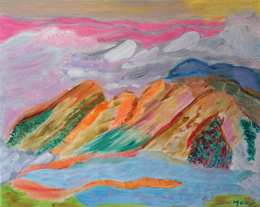 Mountains In The Clouds #1 Painting by Meryl Goudey