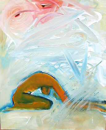 Nude Painting - My Burning Soul #1 by Elizabeth Parashis