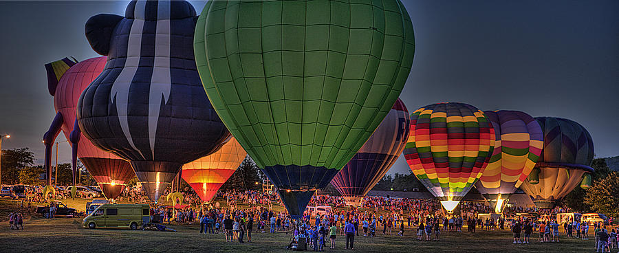 New York State Festival of Balloons GLOW #1 Photograph by Joe Granita