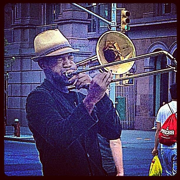 Music Photograph - #newyorkcity #streetmusician 🎶💕 #1 by Jodi Jankowski