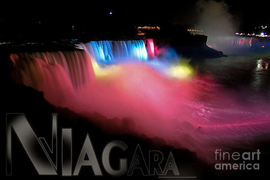 Waterfall Photograph - Niagara Falls Postcard #1 by Syed Aqueel