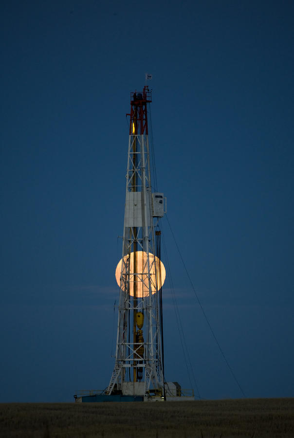 Night Shot Drilling Rig #1 Photograph by Mark Duffy