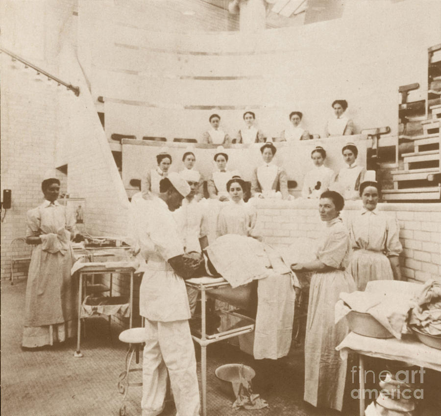 Nurses Observing An Operation, 1899 #3 Photograph by Science Source