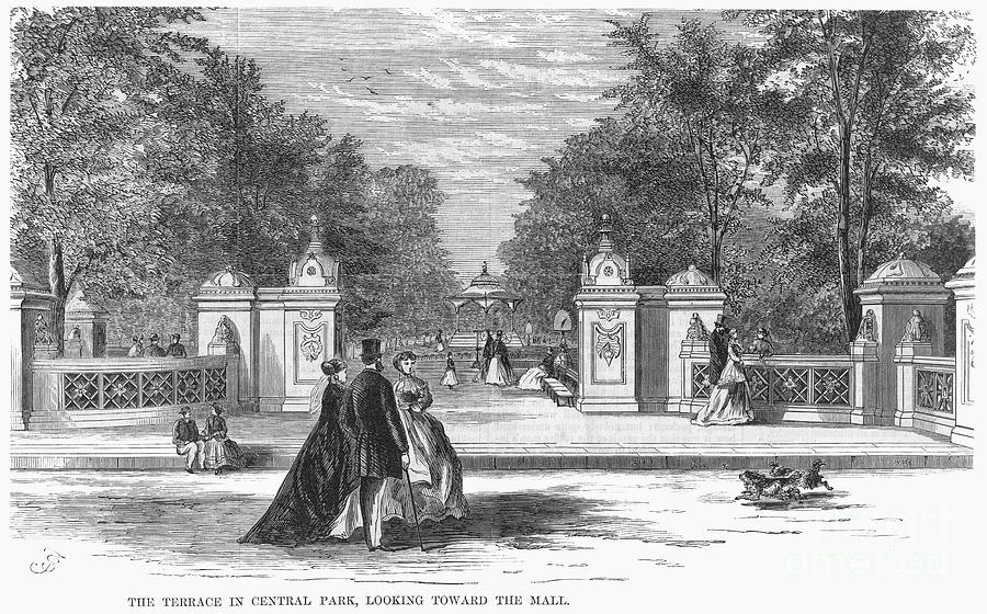 Central Park, New York 1867 Drawing by Granger
