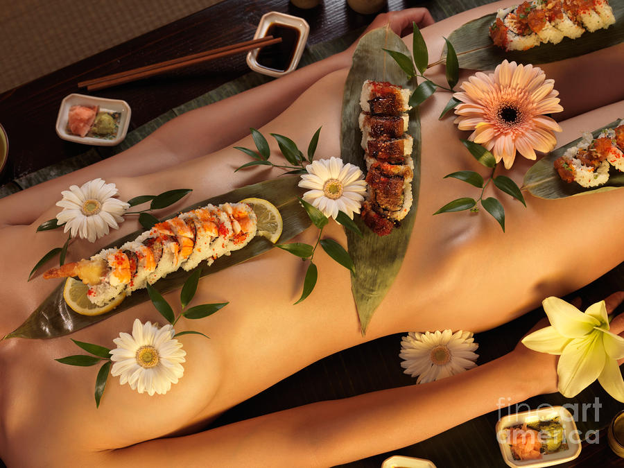 Nyotaimori Body Sushi #1 Photograph by Maxim Images Exquisite Prints