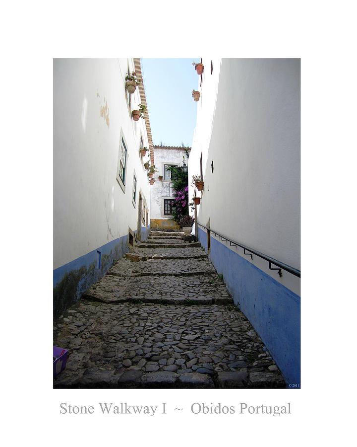 Obidos Stone Walkway I Portugal #1 Photograph by John Shiron
