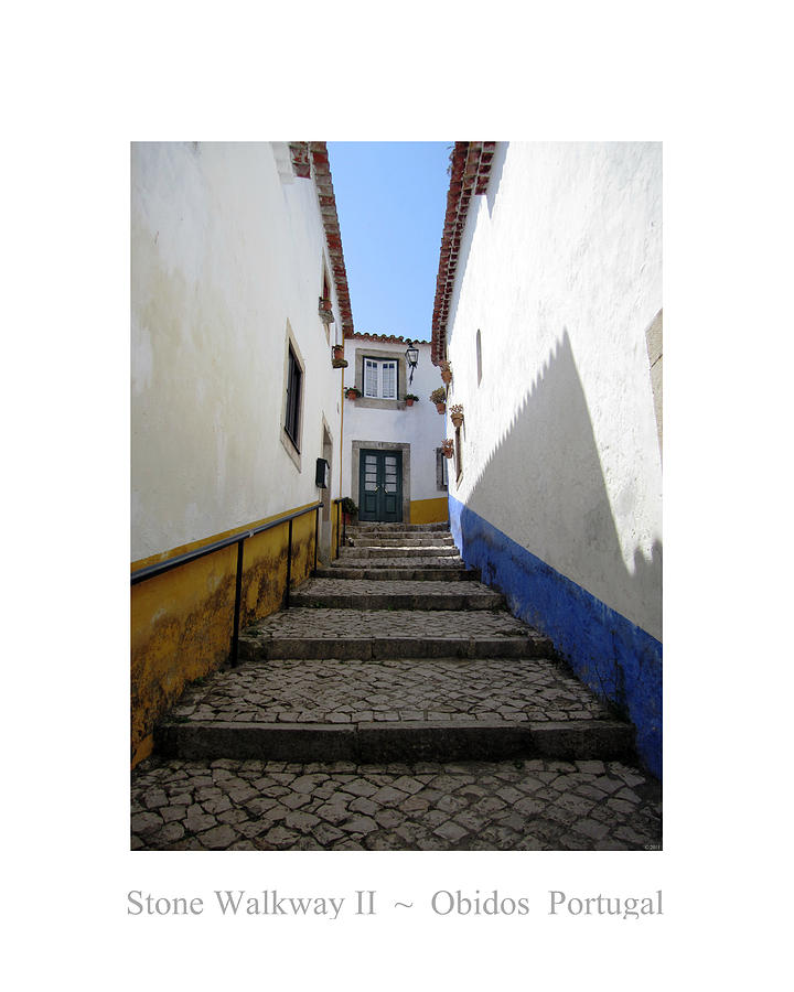 Obidos Stone Walkway II Portugal #1 Photograph by John Shiron
