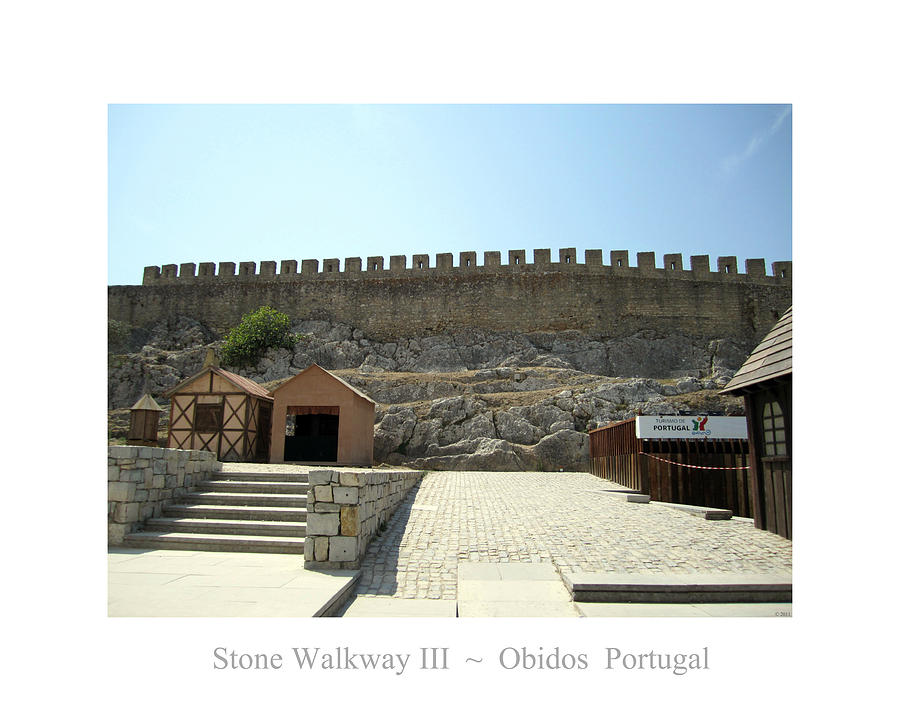 Obidos Stone Walkway III Portugal #1 Photograph by John Shiron