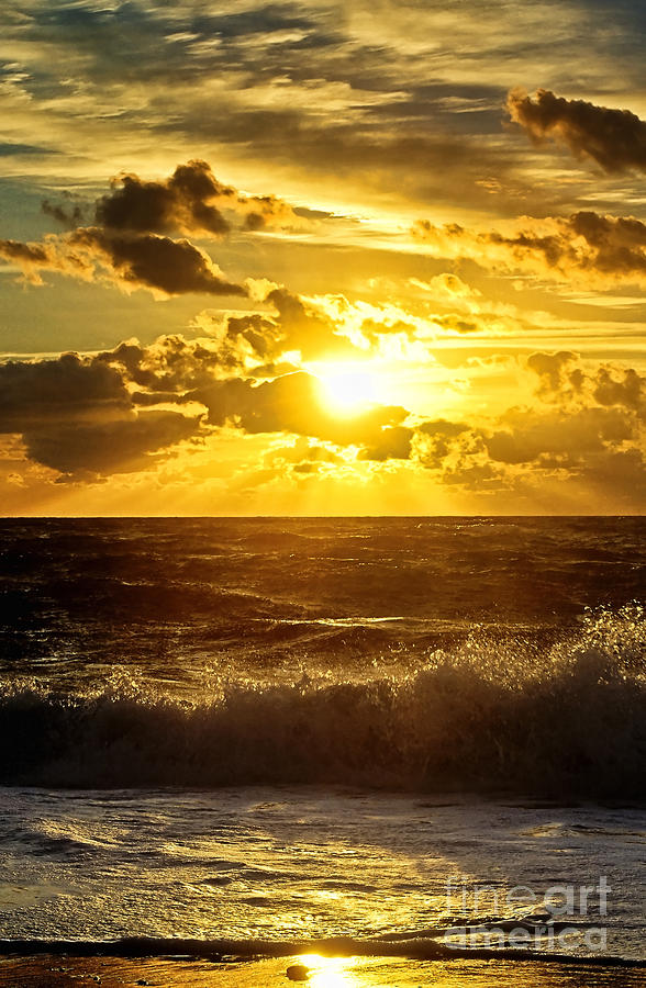 Sunset Photograph - Ocean Sunrise #1 by John Greim