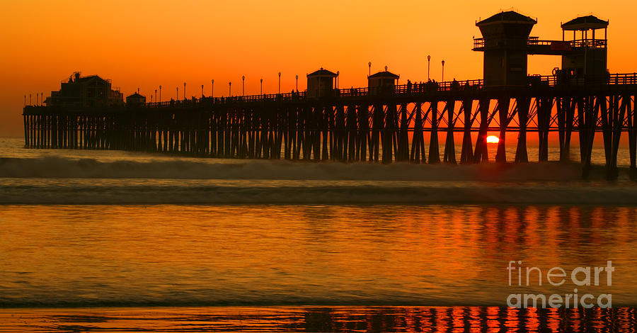 Oceanside Sunset #1 Photograph by Daniel  Knighton