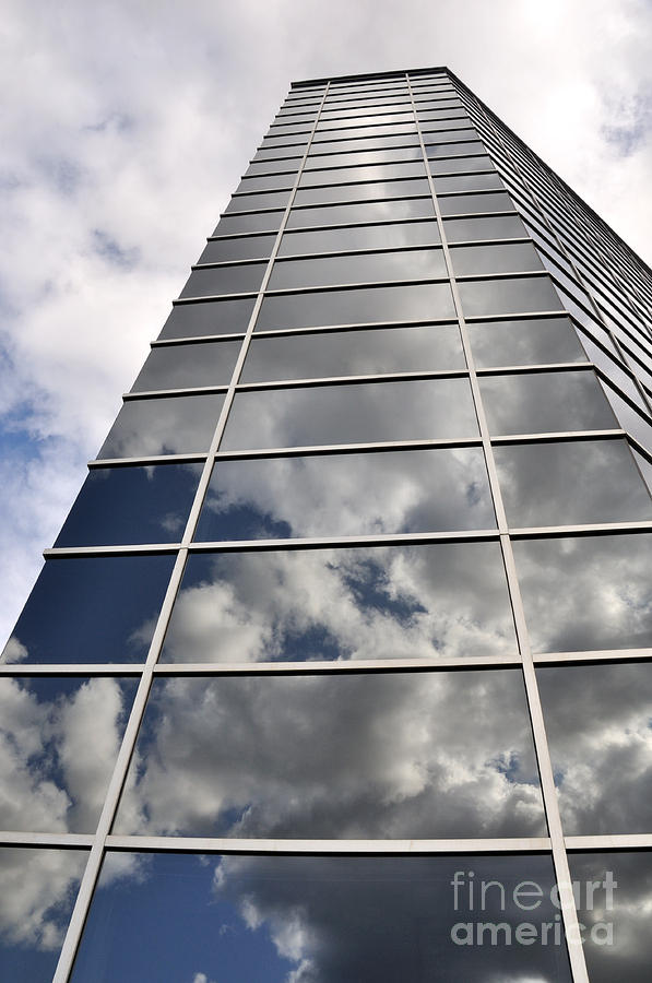 Office Building in the Clouds #1 Photograph by Gary Whitton