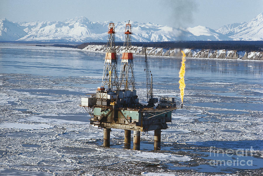 Offshore Oil Drilling Platform, Alaska #1 Photograph by Joe Rychetnik